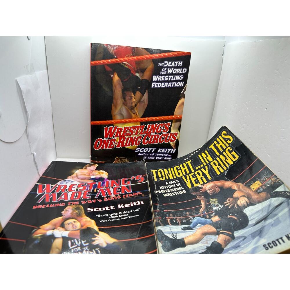 Lot of 4 Vintage Professional Wrestling Books - WWF/WWE